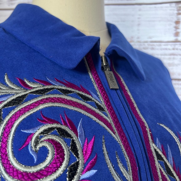 Bob‎ Mackie Blue Sleeveless Wearable Art - Picture 6 of 7